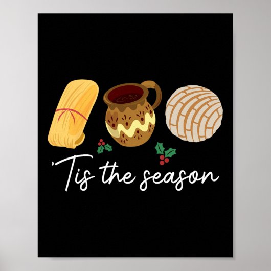 Poster C'Est La Saison Pour Tamales Christmas Fun Mexicai (Devant)