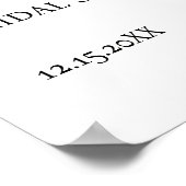 Poster C'est la saison Red Bow Fête des mariées de Noël (Coin)