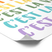 Poster C'est La Vie | Discours français | Pastel Rainbow (Coin)