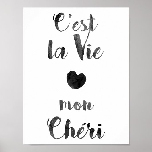 Poster C'est la Vie mon Chéri (Devant)