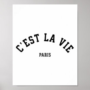 Poster Cest La Vie Paris France Femmes Hommes Été Vintage
