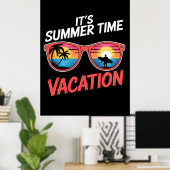 Poster C'est l'ambiance des vacances d'été (Bureau à domicile)