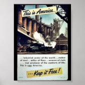 Poster C'Est L'Amérique Qui La Garde Libre ! (Devant)