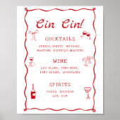 Poster C'est l'Amour Bar à Cin Cin pour Enterrement de Vi (Devant)