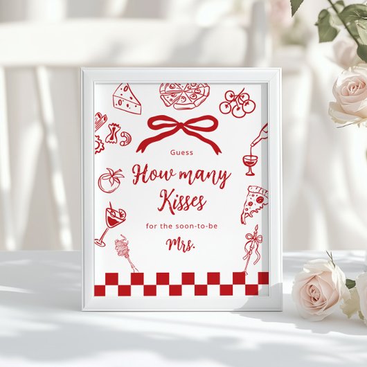 Poster C'est l'amour Combien de baisers Thème italien