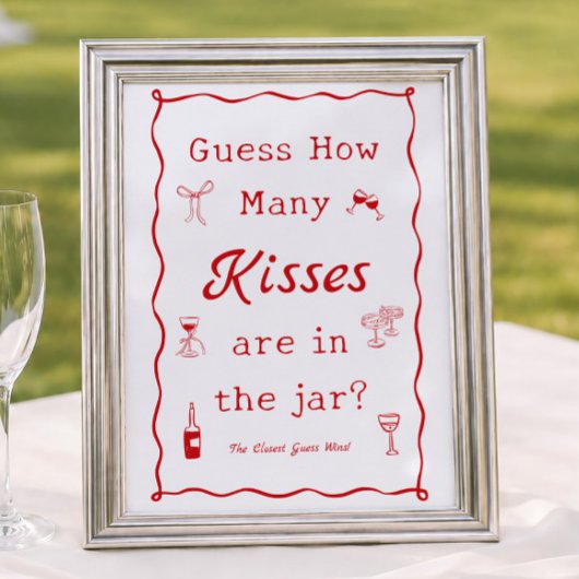 Poster C'est l'Amour Jeu de Devinette pour Enterrement de