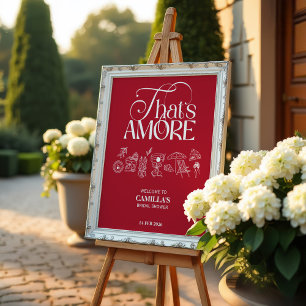 Poster C'est l'Amour Mariage main dessinée Fête de Fiança
