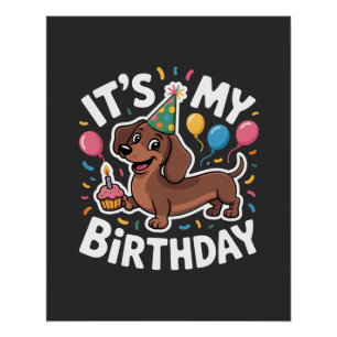 Poster C'est l'anniversaire de mon teckel