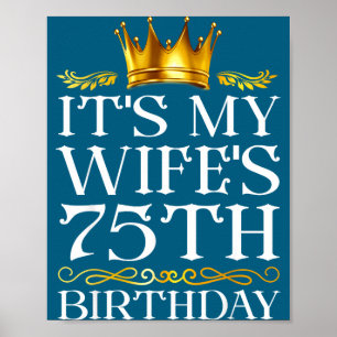 Poster C'est l'anniversaire des 75 ans de ma femme Illust
