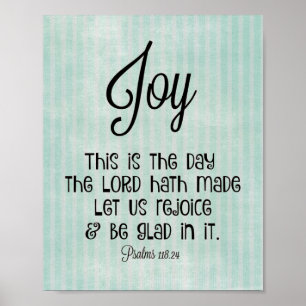 Poster C'est le jour où le Seigneur a fait la Bible Verse