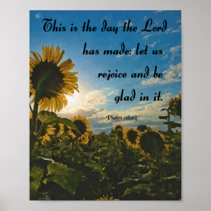 Poster C'est le jour, verset biblique