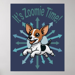 Poster C'est le moment Zoomie du Rat Terrier