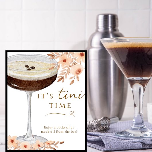 Poster C'est le panneau de bar pour Martini Espresso Flor
