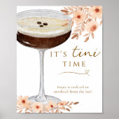 Poster C'est le panneau de bar pour Martini Espresso Flor (Devant)