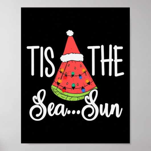 Poster C'est Le Soleil De Mer Pastèque Noël En Juillet Ét (Devant)