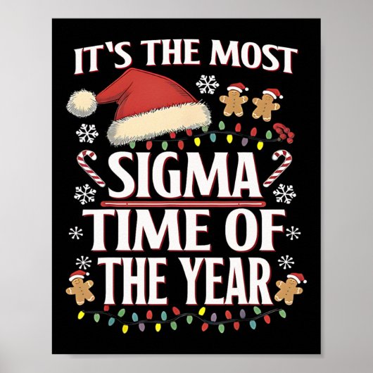 Poster C'est le temps le plus sigma de l'année Noël drôle (Devant)