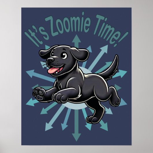 Poster C'est le temps Zoomie Black Lab (Devant)