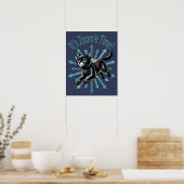Poster C'est le temps Zoomie Chat Noir (Cuisine)