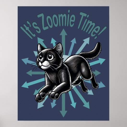 Poster C'est le temps Zoomie Chat Noir (Devant)