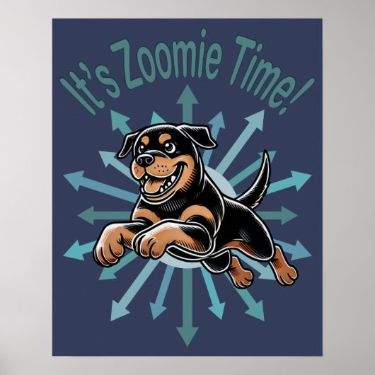 Poster C'est le temps Zoomie Rottweiler (Devant)