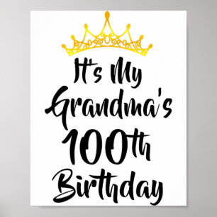 Poster C'est les 100 ans de ma grand-mère Couronne Joyeux