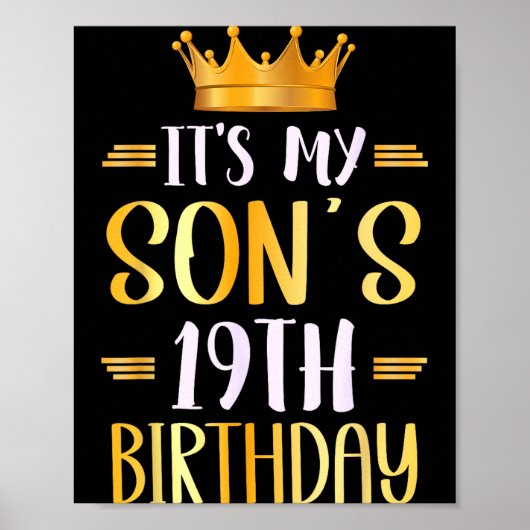 Poster C'est les 19 ans de mon fils Joyeux 19 ans (Devant)