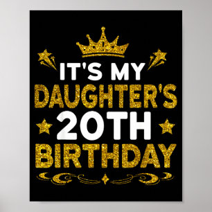 Poster C'est les 20 ans de ma fille Joyeux Anniversaire 2
