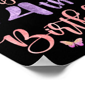 Poster C'est les 4 ans de ma fille Papillon Joyeux 4 ans (Coin)