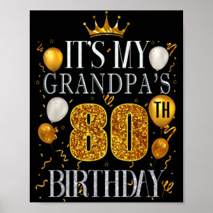 Poster C'est les 80 ans de mon grand-père Joyeux Annivers