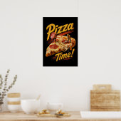 Poster C'est l'heure de la pizza ! (Cuisine)
