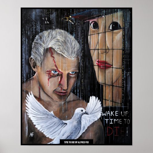 Poster C'est l'heure de mourir ! Peinture d'Alfred Fox (Devant)