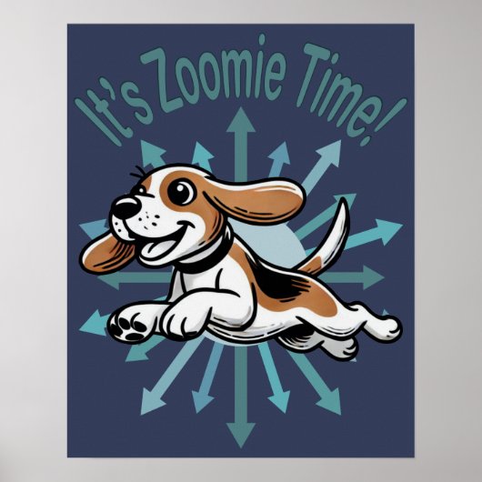 Poster C'est l'heure de Zoomie Beagle (Devant)