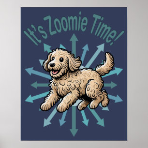Poster C'est l'heure de Zoomie Labradoodle