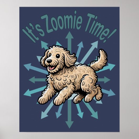 Poster C'est l'heure de Zoomie Labradoodle (Devant)