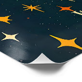 Poster C'est l'heure du Martini Atomique Étoiles Cosmique (Coin)