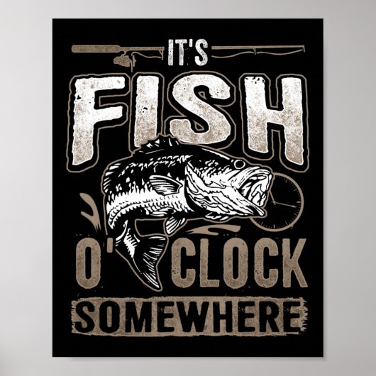 Poster C'est l'heure du poisson quelque part - Pêche drôl (Devant)