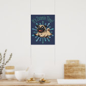 Poster C'est l'heure Zoomie Pug (Cuisine)