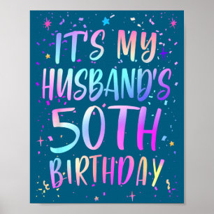 Poster C'est l'illustration colorée des 50 ans de mon mar