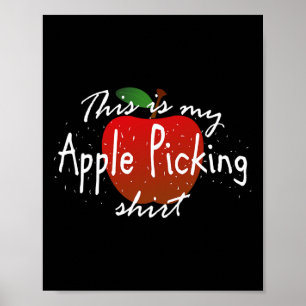 Poster C'est ma cueillette de pommes Fun automne moisson
