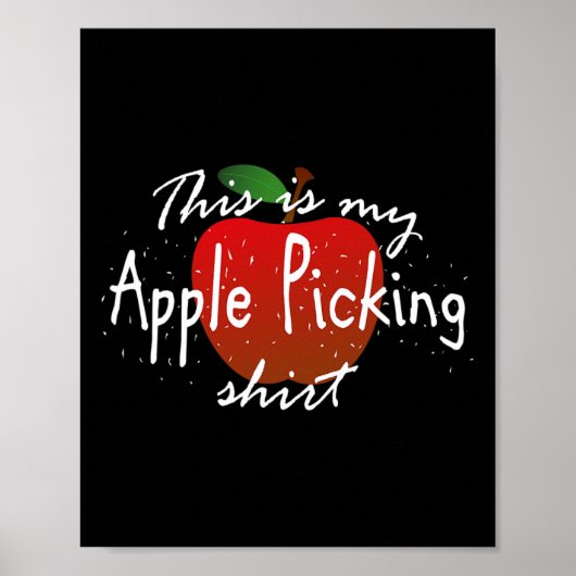 Poster C'est ma cueillette de pommes Fun automne moisson (Devant)