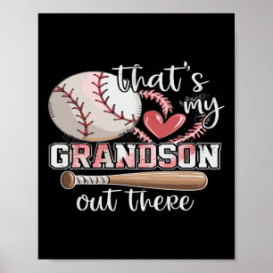 Poster C'est ma grand-mère de baseball là-bas