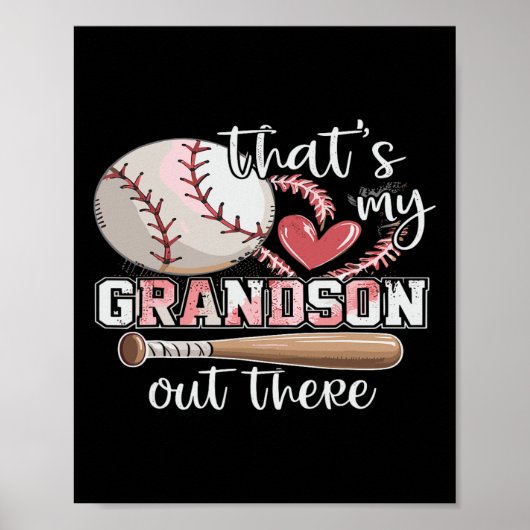 Poster C'est ma grand-mère de baseball là-bas (Devant)