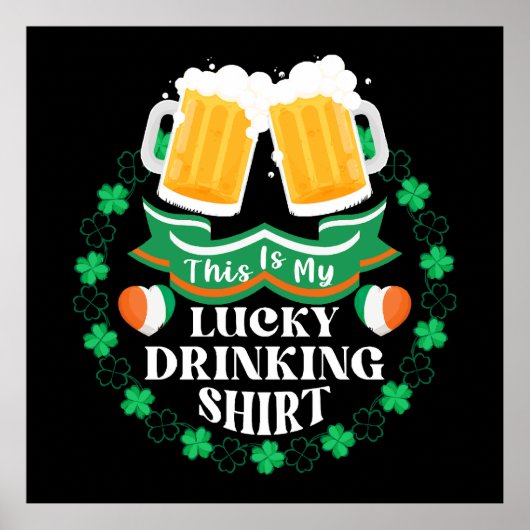 Poster C'est ma Saint-Patrick de bière chanceuse (Devant)