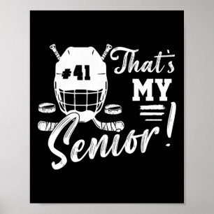 Poster C'est ma soirée de maillot de hockey senior numéro