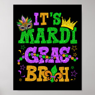 Poster C'est Mardi Gras Bruh Funny Mardi Gras Ados Garçon