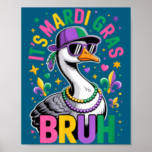 Poster C'est mardi gras frère oie carnaval de la nouvelle