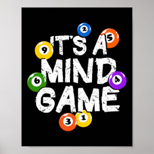 Poster C'est Mind Game Snooker Pool Billiards Player