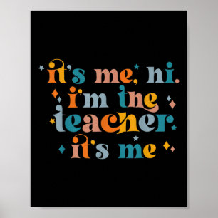 Poster C'est moi Bonjour Je suis le professeur Je suis le