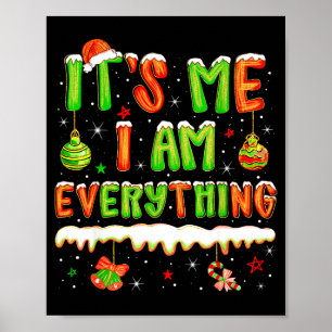 Poster C'est moi, je suis tout Xmas Humour Femmes Hommes