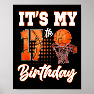 Poster C'est mon 17e anniversaire Thème de soirée squelet